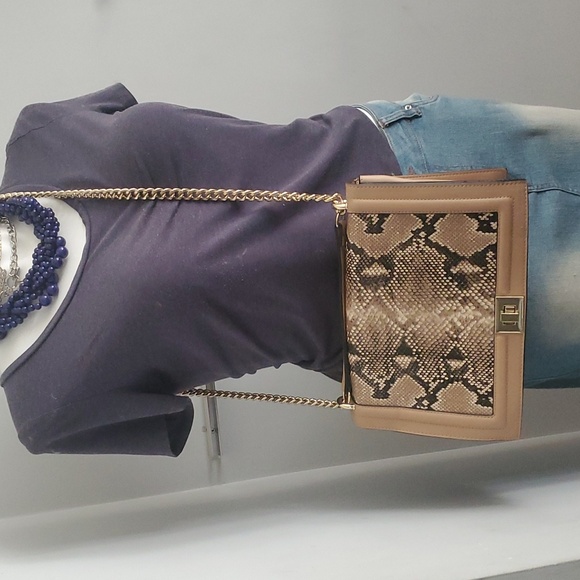 INC Concepts Faux Snakeskin Crossbody Shoulder Ladies Bag Pocketbook - Picture 7 of 7